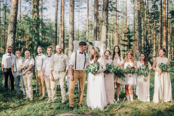 Свадьба рустик подружки невесты