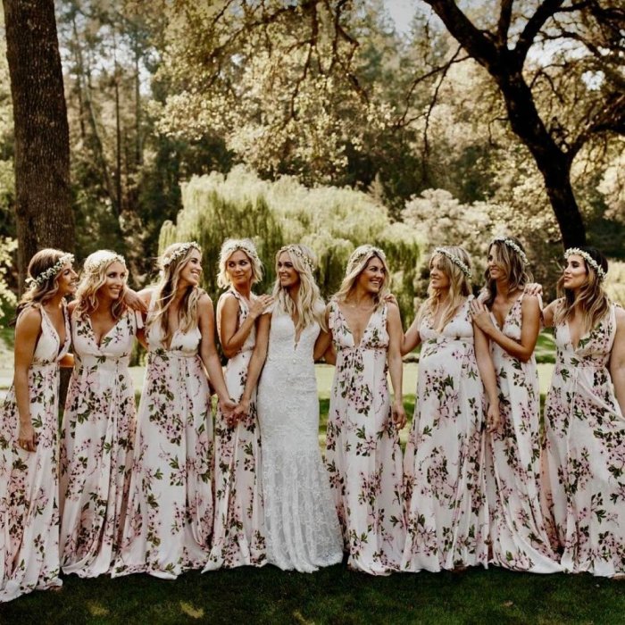 Платье подружки невесты в стиле рустик