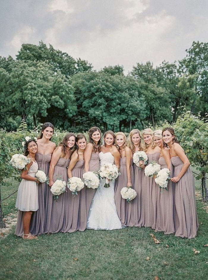 Свадьба рустик подружки невесты