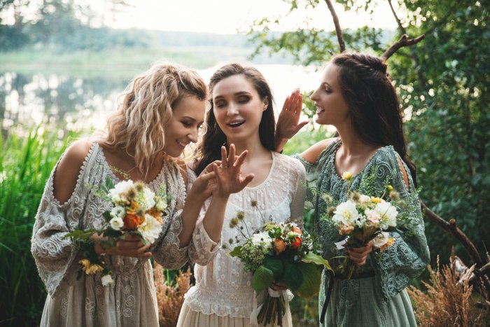 Свадьба рустик подружки невесты
