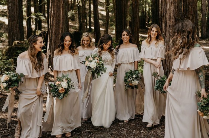 Свадьба рустик подружки невесты