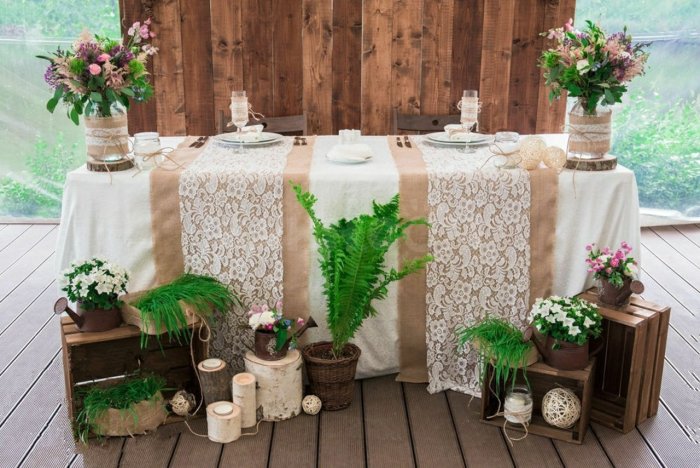 Декор свадьбы в стиле рустик