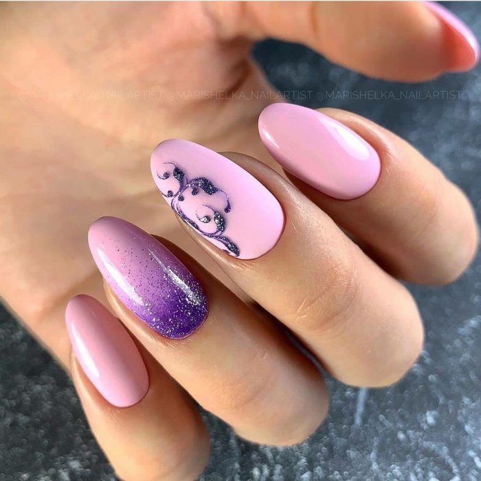 Красивый маникюр на длинные ногти