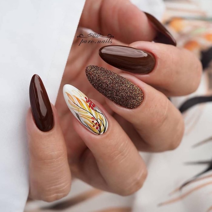 Осенний дизайн ногтей