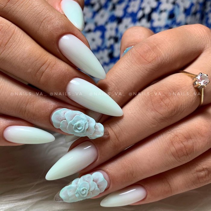 Ногти стильные нежные