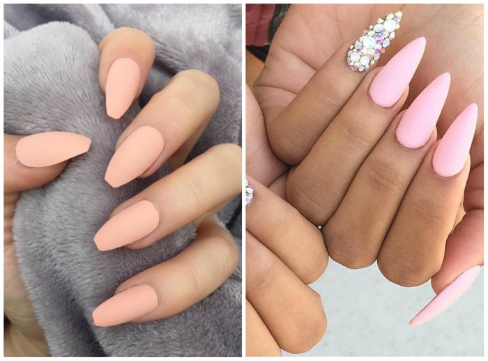 Розовый маникюр с фольгой