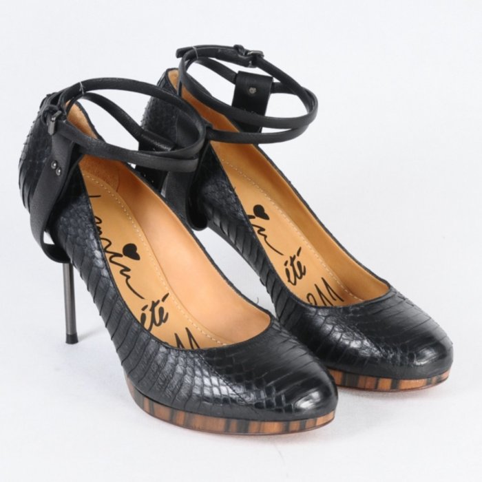 Туфли Lanvin Mila черные питон