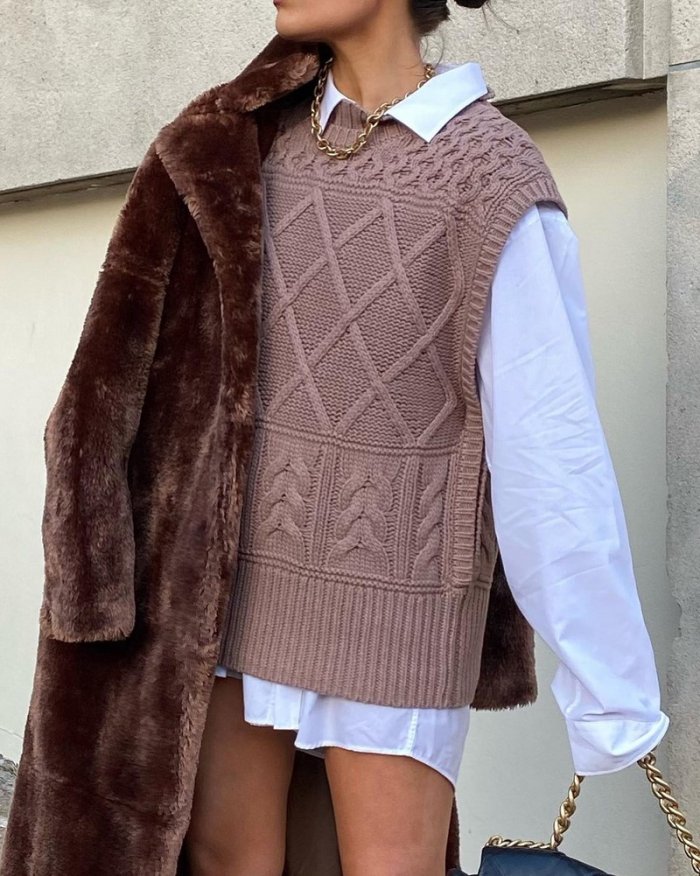 Вязаные жилетки 2021