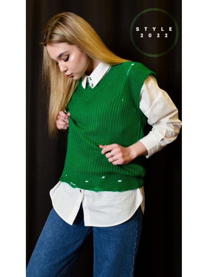 Клетчатая жилетка мода 2021-2022