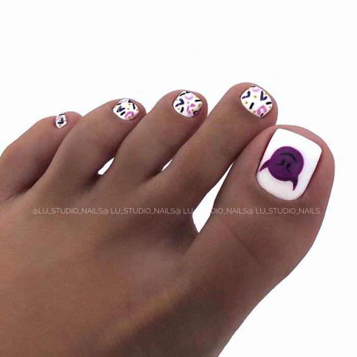 Ногти лето 2021 педикюр