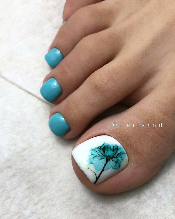 Маникюр Тиффани и мятный