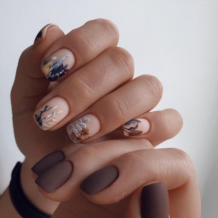 Стильные короткие ногти