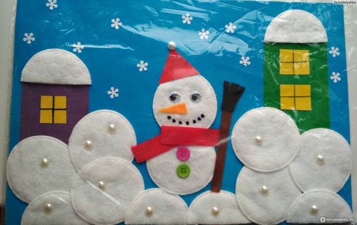 Дед Мороз на бумажной тарелке