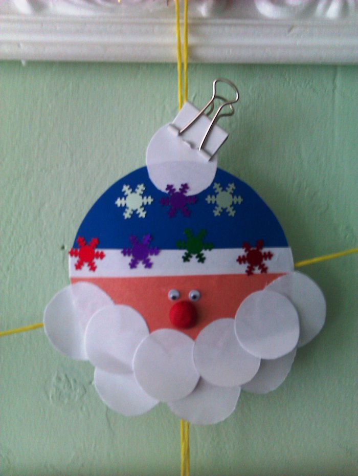 Шапка Деда Мороза из бумаги