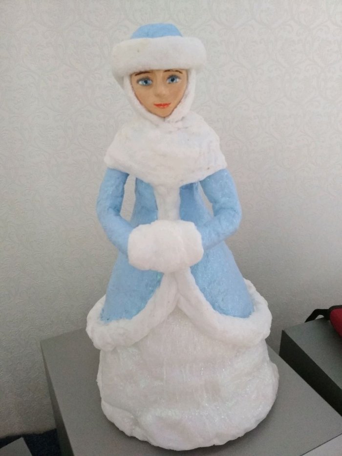 Ватная елочная игрушка дед Мороз