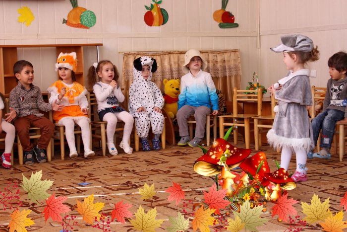 Осенняя съемка в детском саду