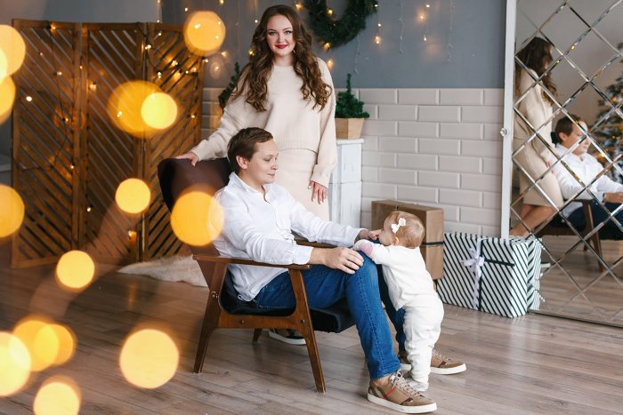 Новогодняя фотосессия в домашней обстановке