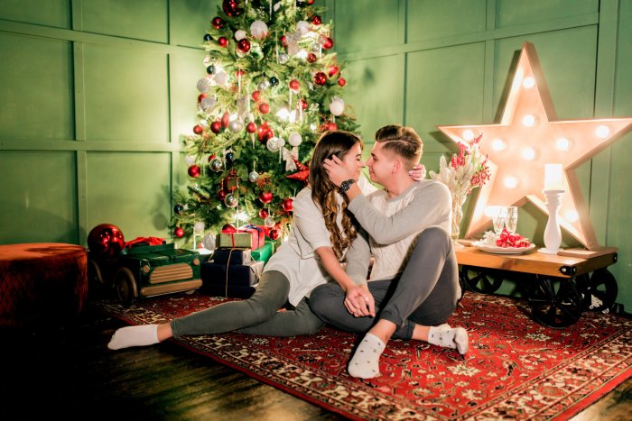 Новогодняя фотосессия Love story