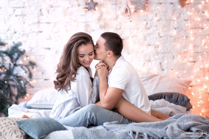 Фотосессия лав стори в студии новый год