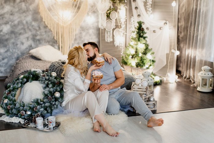 Новогодняя лав стори в студии