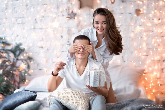 Новогодняя фотосессия пары