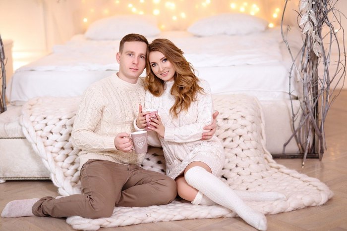 Новогодняя фотосессия пары