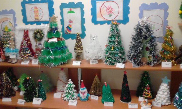 Елка из макарон