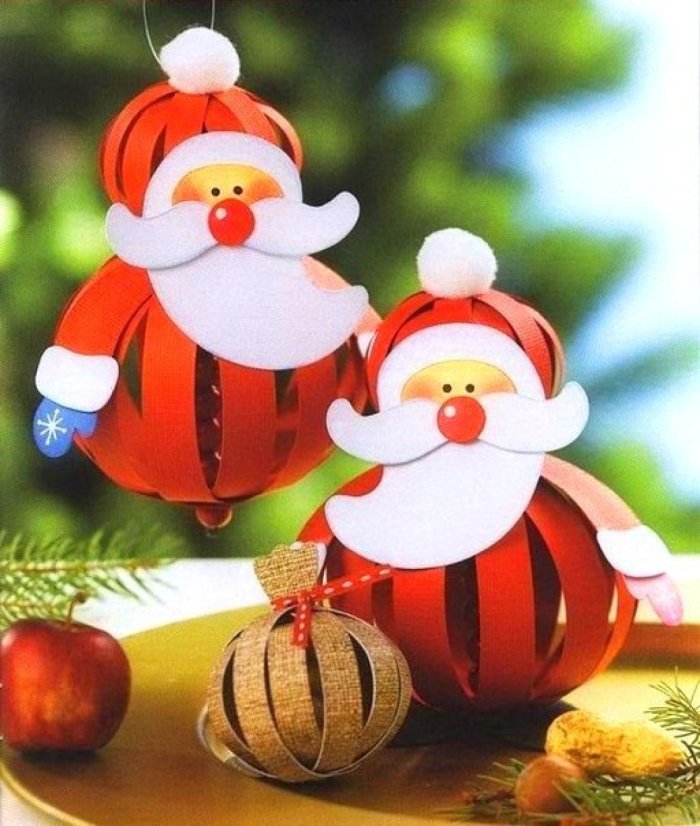 Поделка дед Мороз из бумаги