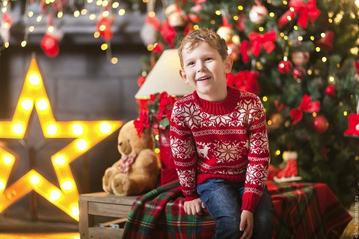 Фотосессия новый год в свитерах