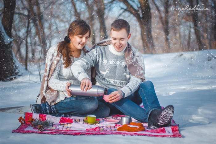 Фотосессия к 14 февраля на природе
