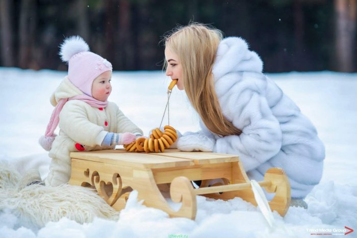 Зимняя семейная фотосессия