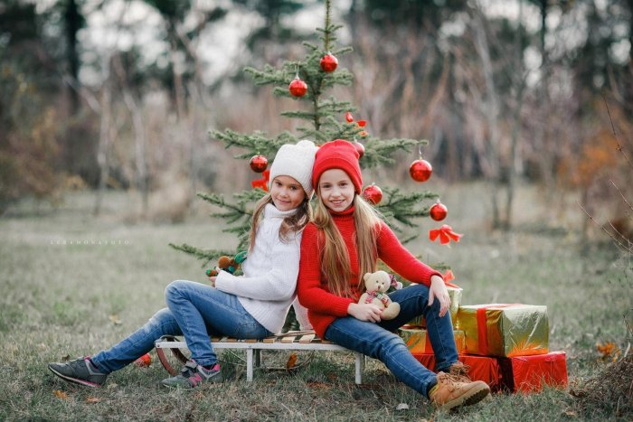 Новогодняя фотосессия на природе