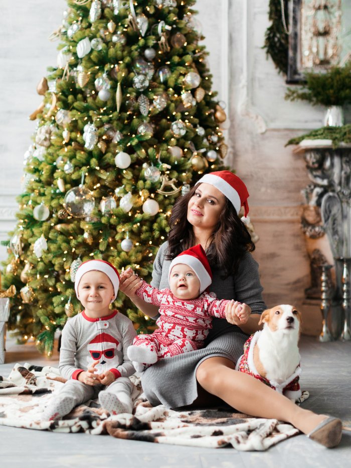 Новогодняя фотосессия семья