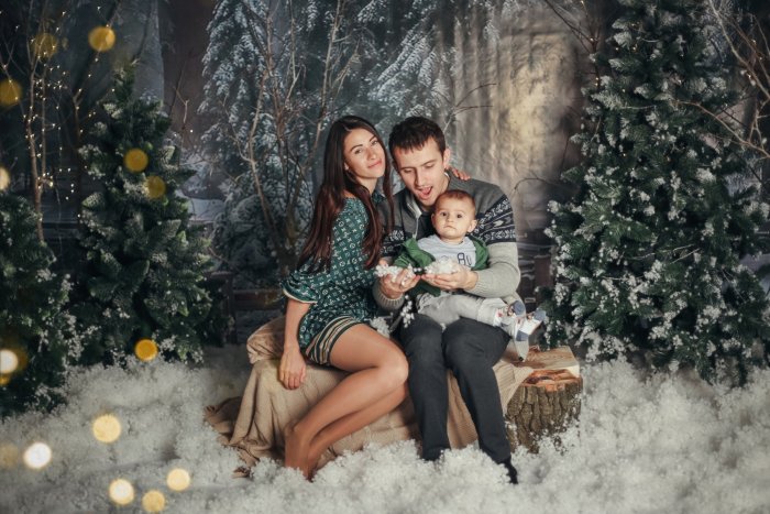 Студийные новогодние фотосессии