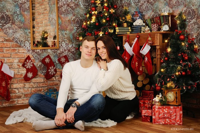 Новогодняя фотосессия в пижамах