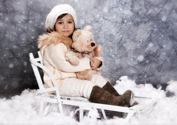 Детские зимние фотосессии в студии
