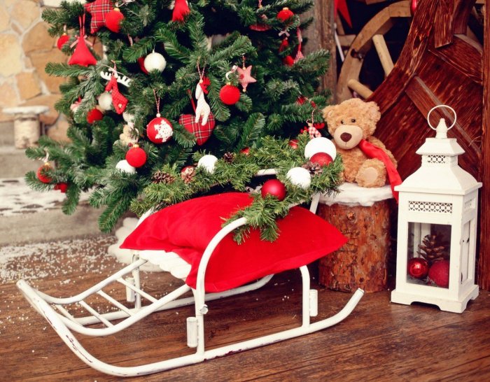 Новогодняя скамейка