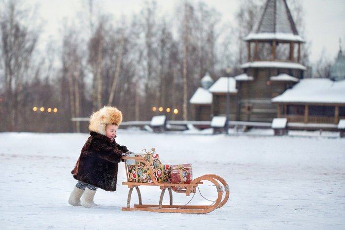 Дети на санках