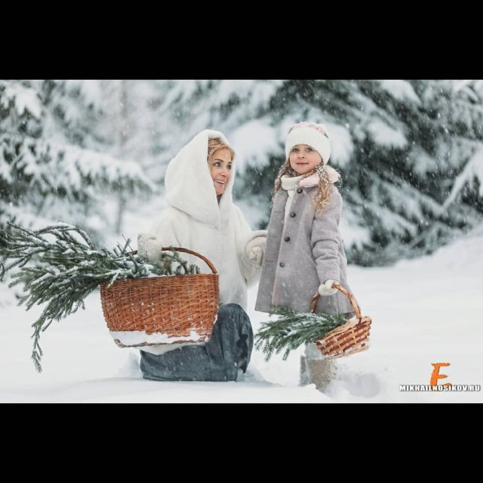 Зимняя фотосессия детей