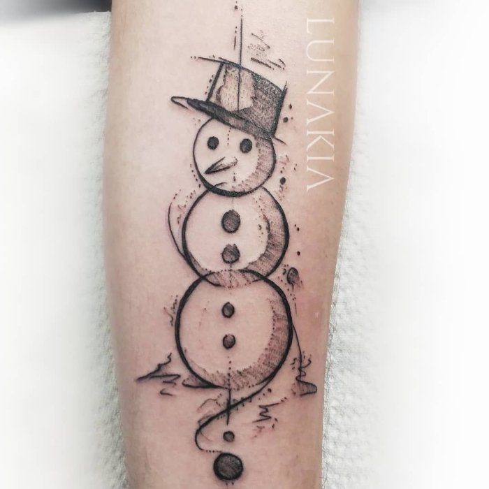 Новогодние переводные тату