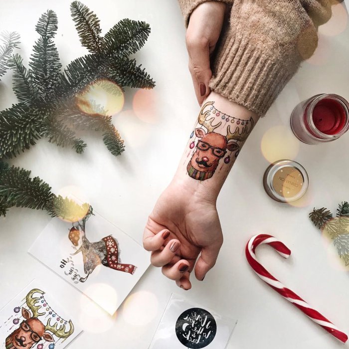 Переводные тату новый год
