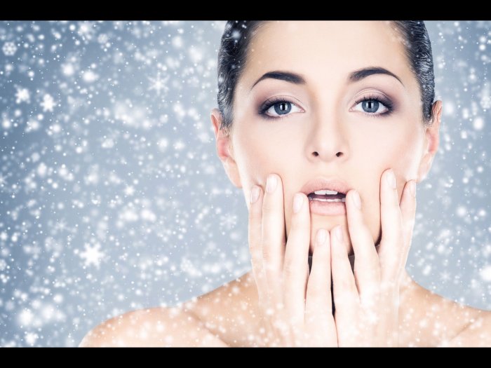 Девушка крем зима