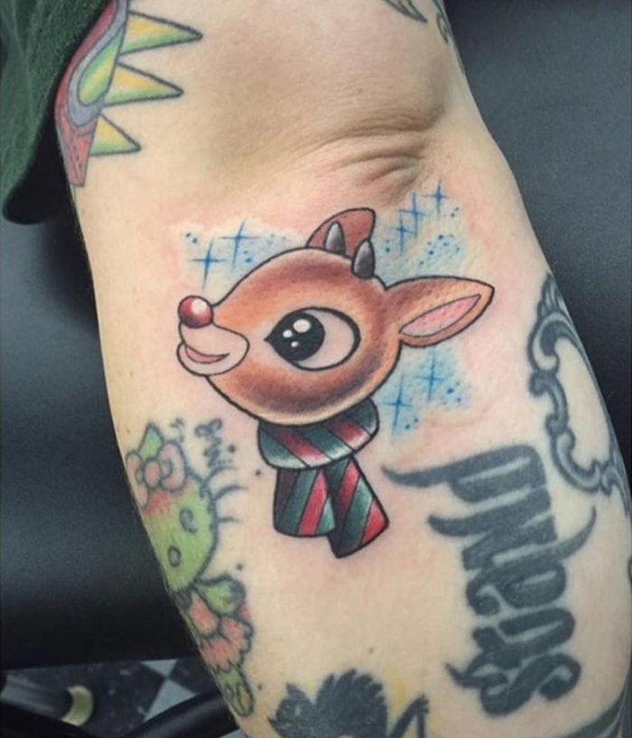 Тату Новогодняя тематика