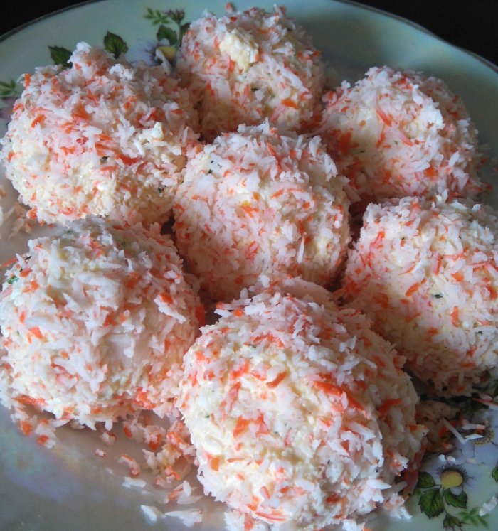 Закуска из крабового мяса (60 фото)
