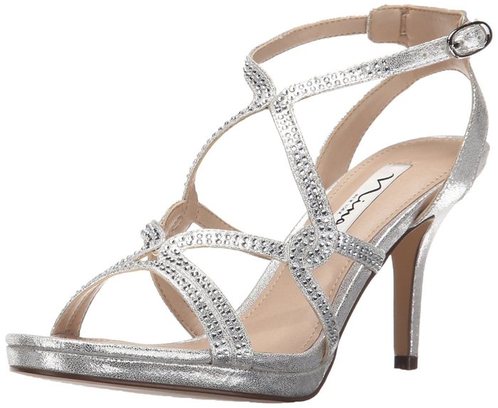 Серые босоножки на каблуке