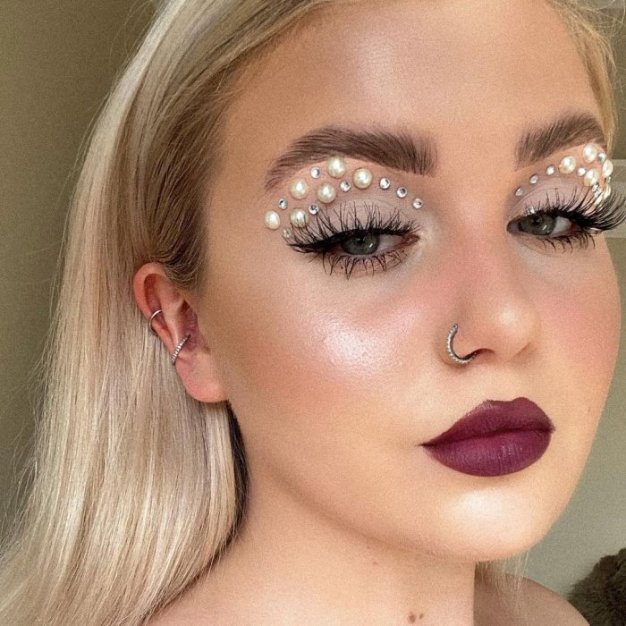 Макияж с жемчугом