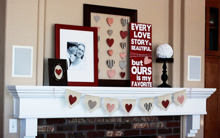 День Святого Валентина интерьер