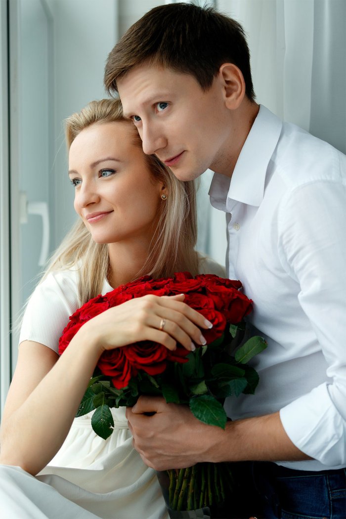 Фотосессия пары в студии