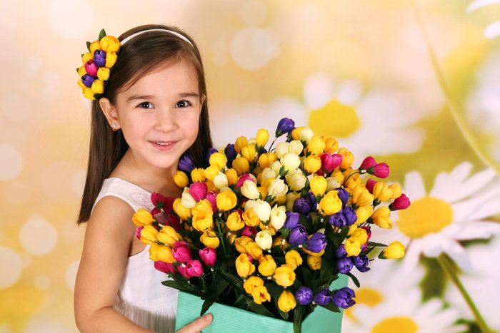 Фотосессия 8 марта дети
