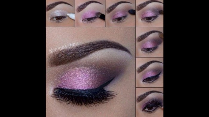 Сияющий цветной макияж